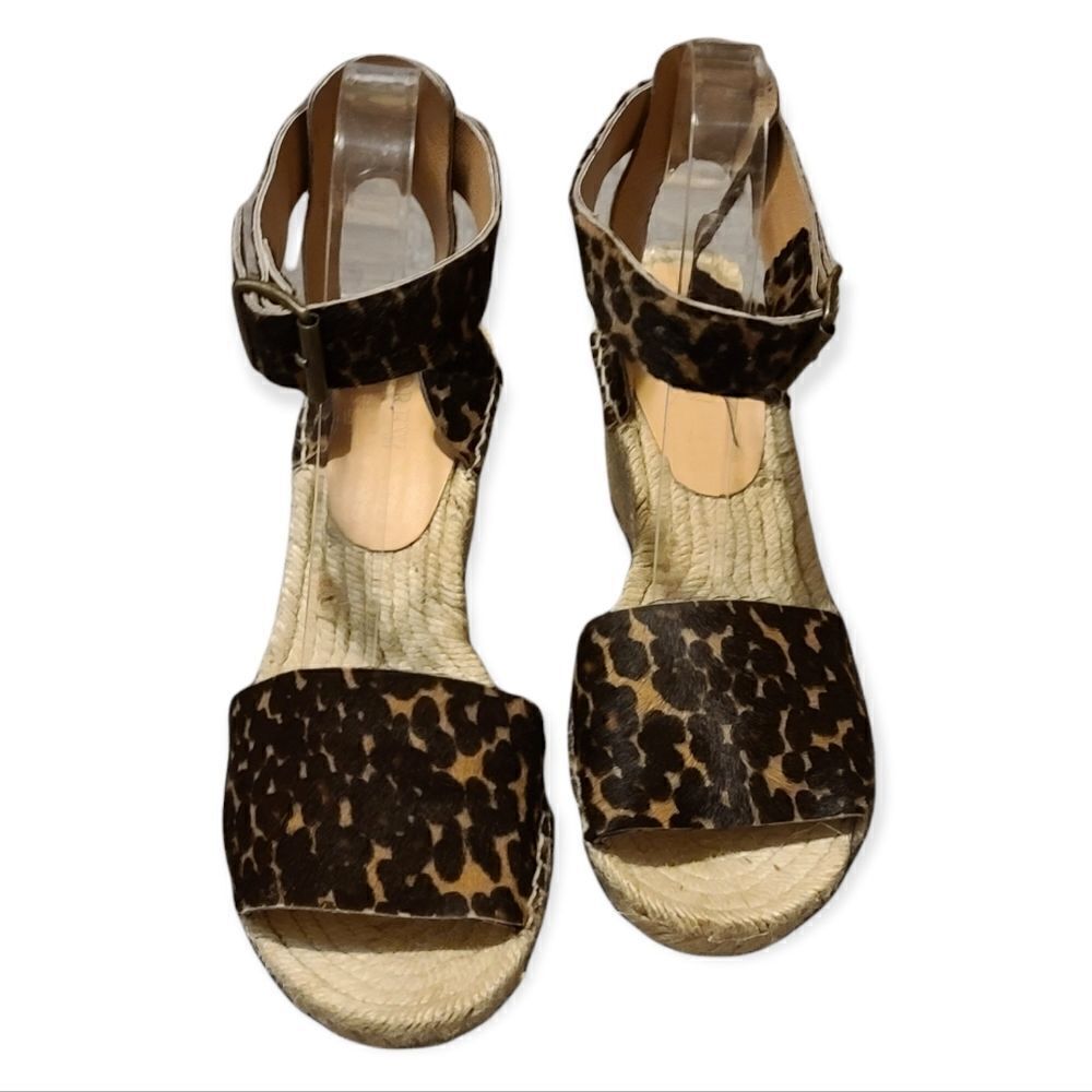 J. Crew Animal Print Espadrille Size 8 - Picture 3 of 9